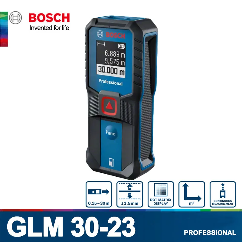 bosch telemetro a laser infravermelho regua eletronica distancia de medicao glm 3023 30m novo 01