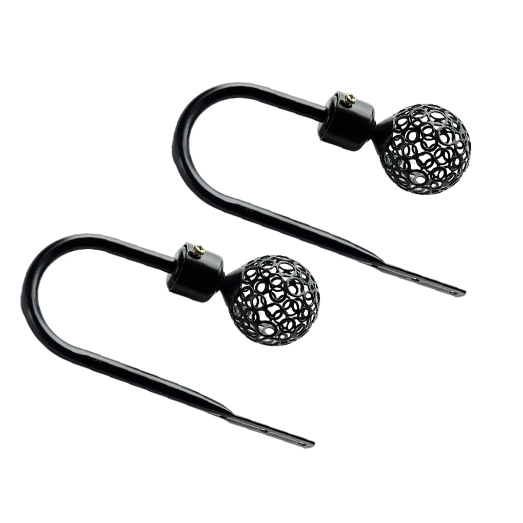 2Pcs Curtain Buckle Fashion Hollow Hook Holder Wall Tiebacks Living Room Window Bedroom Curtains Decor Accessory