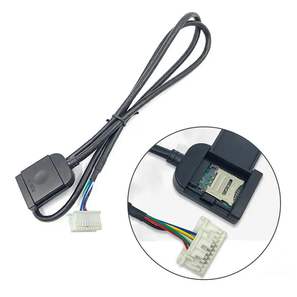 Sim Card Slot Adapter for Android GPS Multimedia with 20pin Cable - Car Accessories Replacement Part for Stereo Radio.