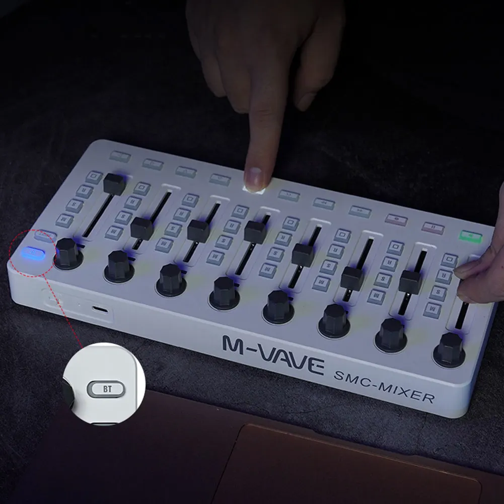 Wireless MIDI Controller BT Connection USB Controller Mixer DJ Mixer for Most Electroacoustic Instruments