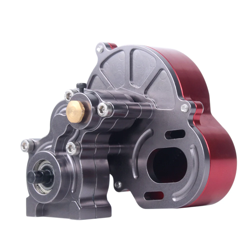 INJORA Compleet Metalen SCX10 Versnellingsbak Transmissie met Gear voor 1/10 RC Crawler Auto Axiale SCX10 Upgrade Onderdelen