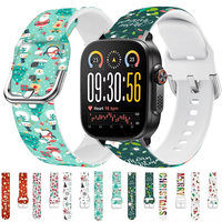 22mm Merry Christmas Silicone Strap For Realme Watch 5 Sport Watchband Correa For Realme Watch S2/Realme S SPro 2 2 Pro 3 3 Pro