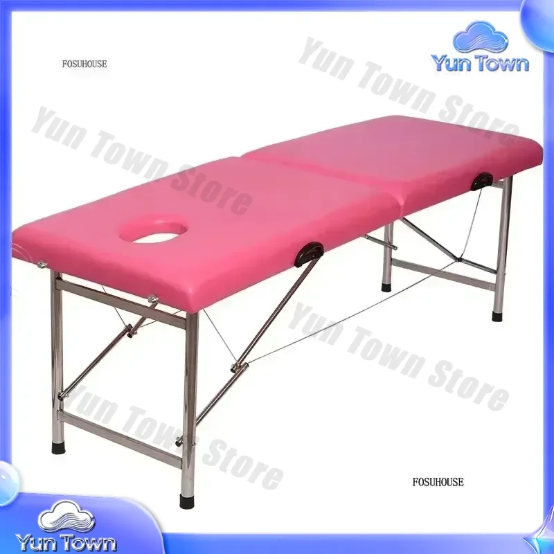 Foldable Nordic Massage Table for Spa Stretcher Professional Beauty Salon Furniture Portable Iron Lash Bed for All Standard