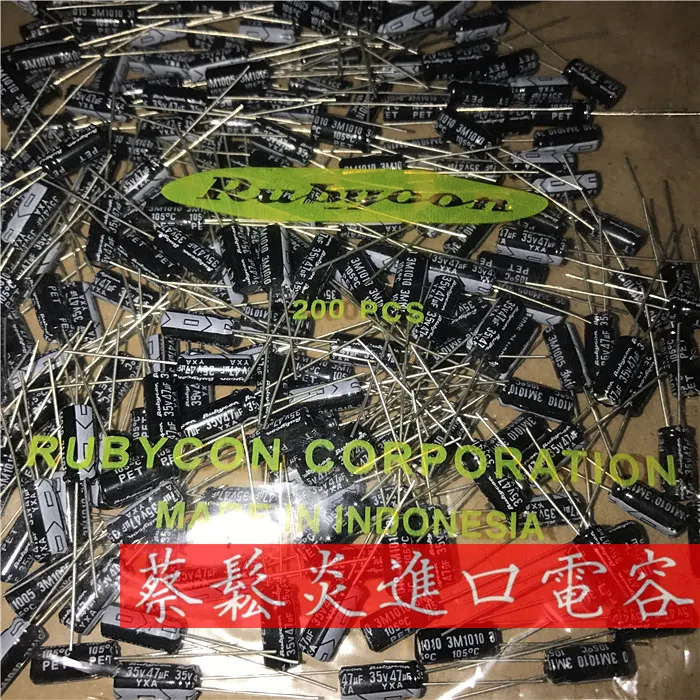 Rubycon Geïmporteerde Aluminium Elektrolytische Condensator 35V 47Uf 5X11 Ruby Yxa 105 Graden 47Uf/35V