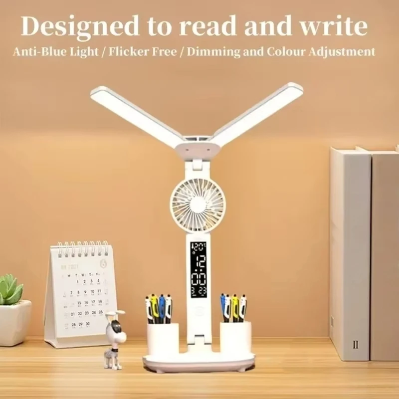 DN59 Office and Home LED Lamp with Cooling Fan and Touches Screen Control Panel