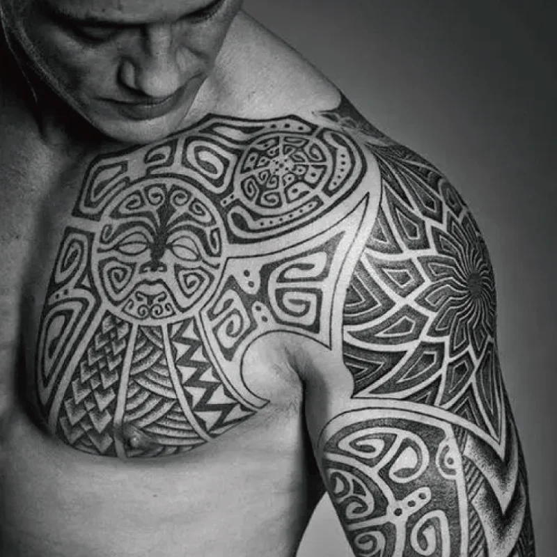 Easy to clean Tattoos Chest Big Arm Big Tattoo Sticker Waterproof Temporary Tattoo