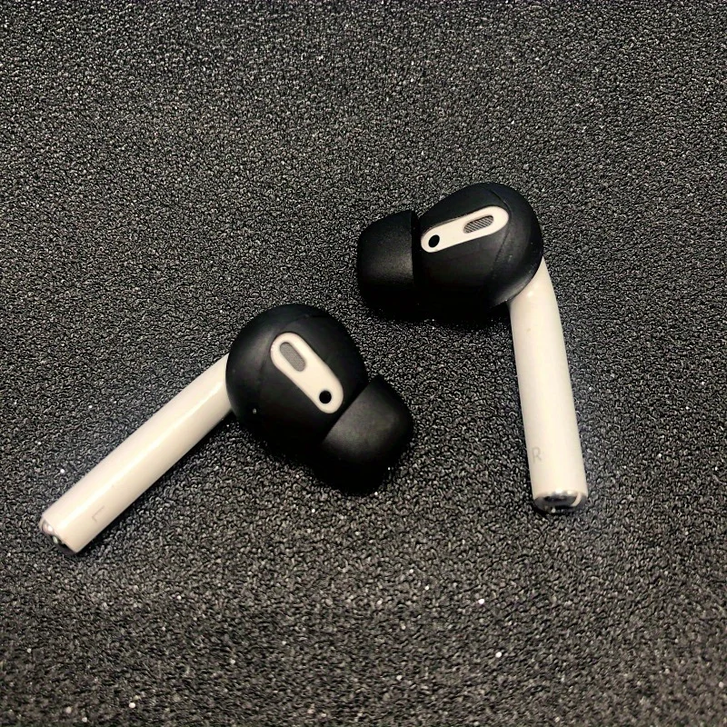 أغطية سماعات أذن من السيليكون لأجهزة AirPods 1/2 سماعات بلوتوث لاسلكية - زوجان من وسادات الأذن وأطراف الأذن، تناسب سماعات أذن iPhone Bluetooth