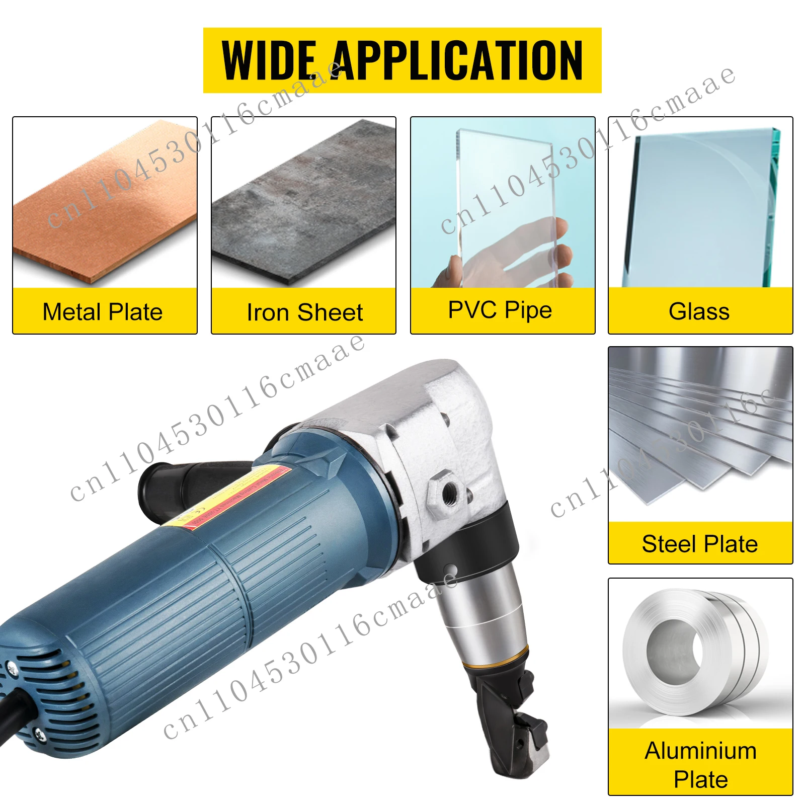 380W 625W Electric Metal Nibbler Corded Shears Cutter 1.8MM 4MM Cutting Thickness Sheet Metal Stainless Steel Plastic