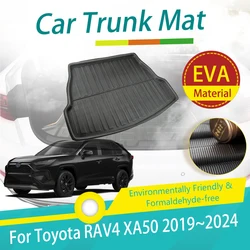 Car Trunk Mat For Toyota RAV4 RAV 4 XA50 2019~2024 EVA Tray Liner Boot Protector Carpet Storage Pad Suitcase Rug Car Accessories