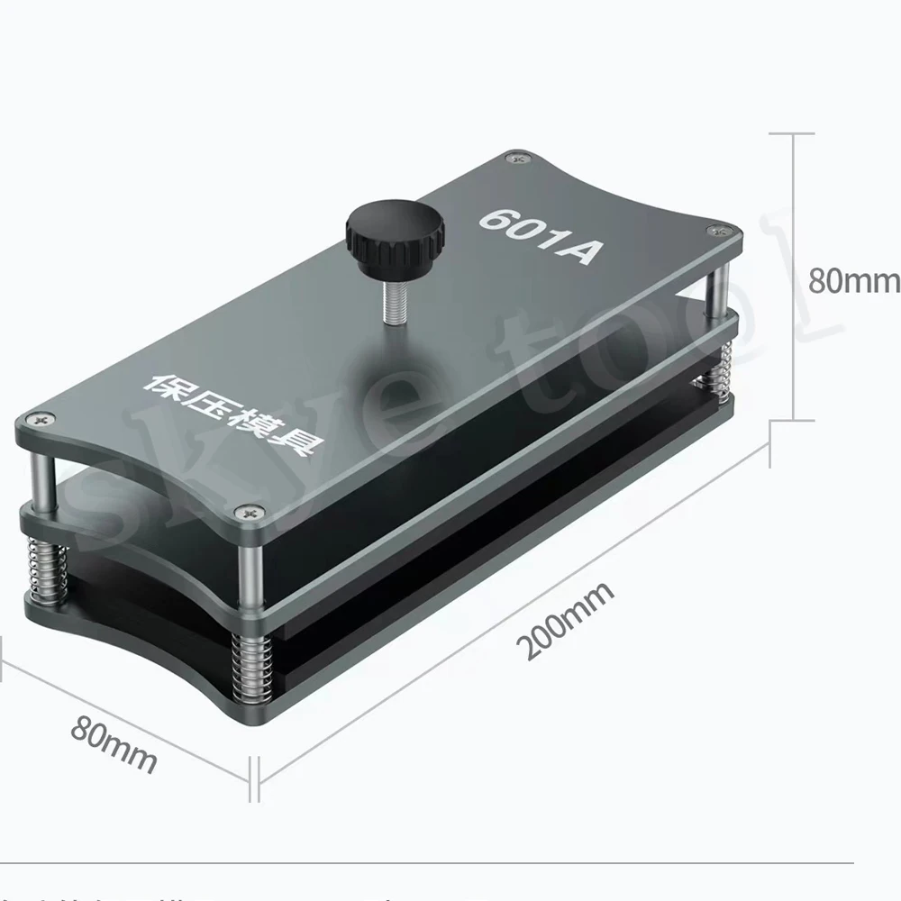 Uyue 601a molde de posicionamento de laminação de pressão universal para iphone samsung moldura intermediária de vidro traseiro compatível com todos os celulares gabarito