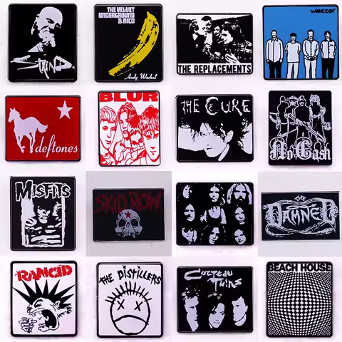 Music Singer Logo Enamel Pin Rock Band Metal Brooch Fashion Jewelry Clothing Hat Backpack Accessories Fan Gifts