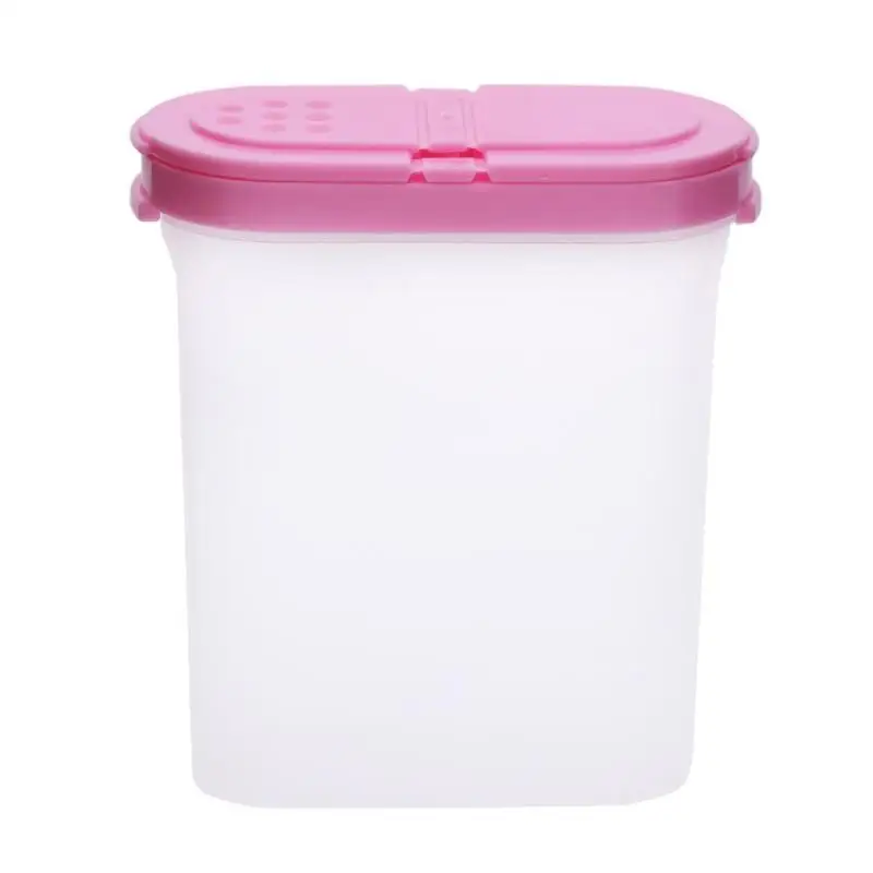 Simple Plastic Food Kitchen Container 2 Lids Sorting Rice Storage Box Container Sealed Crisper Grains Tank Storage Kitchen