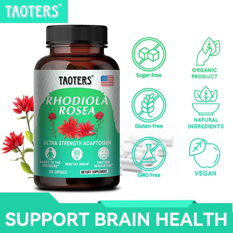 TAOTERS Rhodiola Rosea Extract 1000 mg - For Stress Management, Brain Health, Mood Regulation, Rhodiola Rosea Supplement