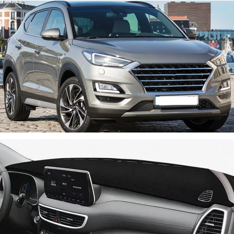 For Hyundai Tucson TL 2019 2020 2021 Anti-UV Mat Dashboard Cover Carpet Auto Instrument Sunshade Dashmat Cushion Car Accessories