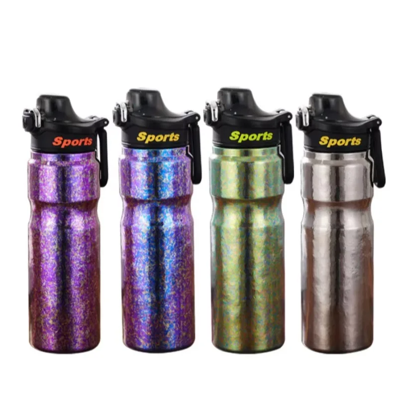 Pure Titanium Sports Water Bottle Double Layer Vacuum Insulated Cold Keep Outdoor Portable Cycling High Appearance For Men Women