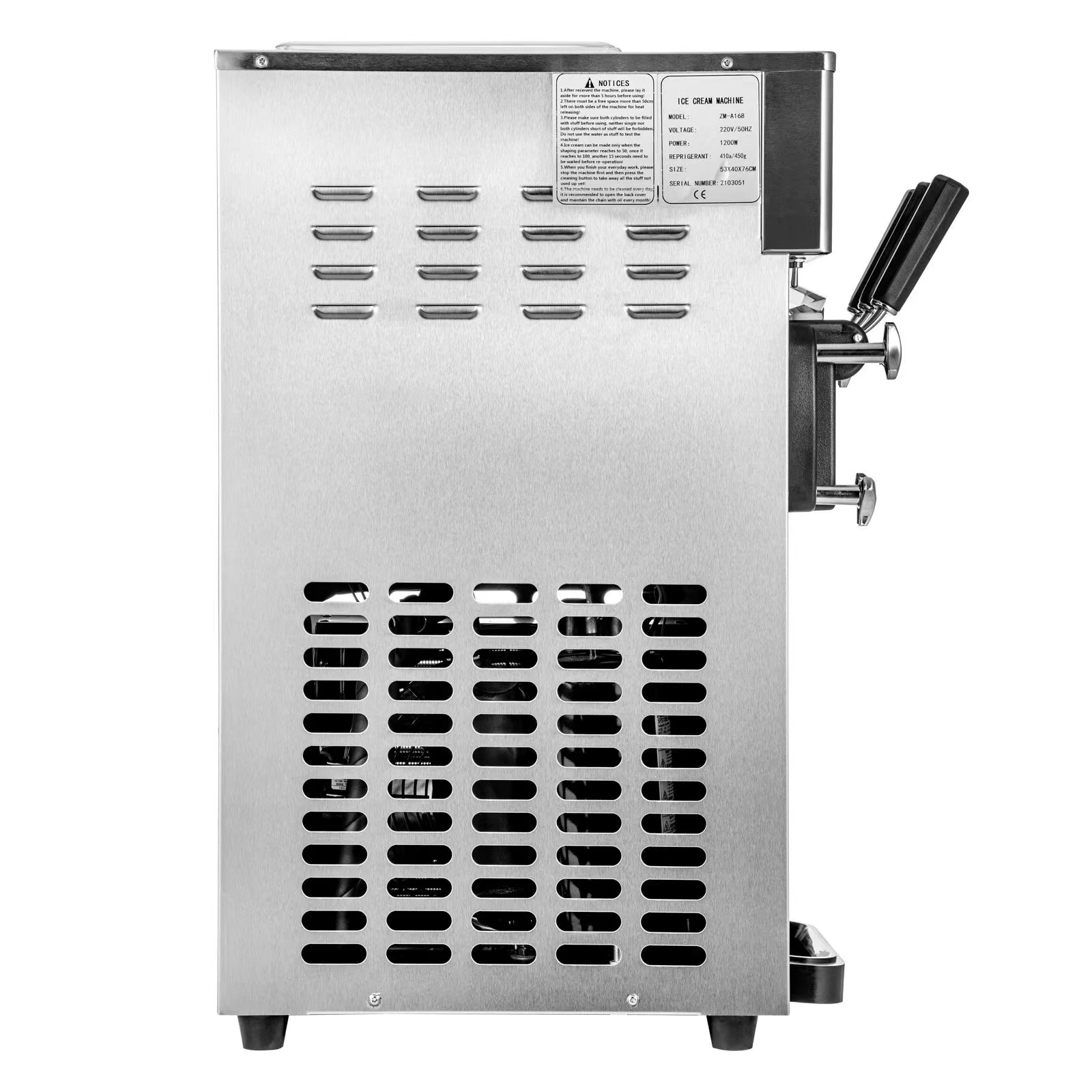 Ice cream machine 3 flavor ice cream machine countertop 1200W ice cream