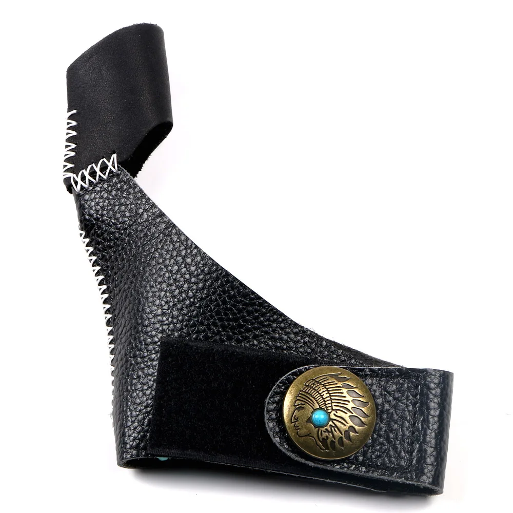 Gant De Tir à L'arc 3 Doigts SHARROW En Cuir Et PU - Ambidextre, Protection Pour Chasse Et Loisir