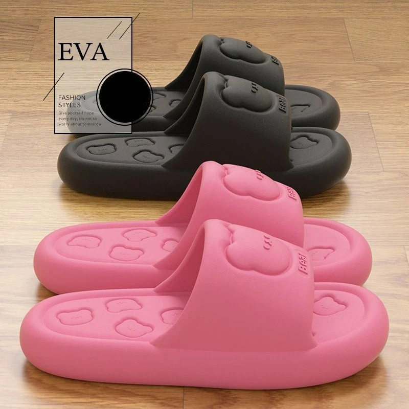 Sandales EVA pour femmes et couples, été, maison, salle de bain, couche extérieure antidérapante, semelle épaisse, anti-odeur, respirantes