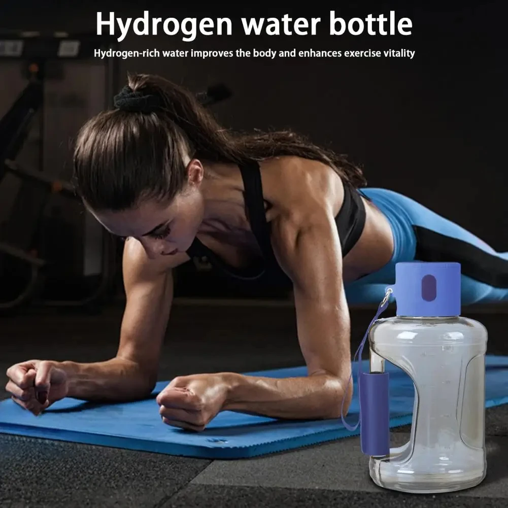 1.5L Sports Hydrogen Water Bottle 1800mAh Rechargeable SPE+PEM Hydrogen Water Generator Handhold Molecular Hydrogen Water Cup