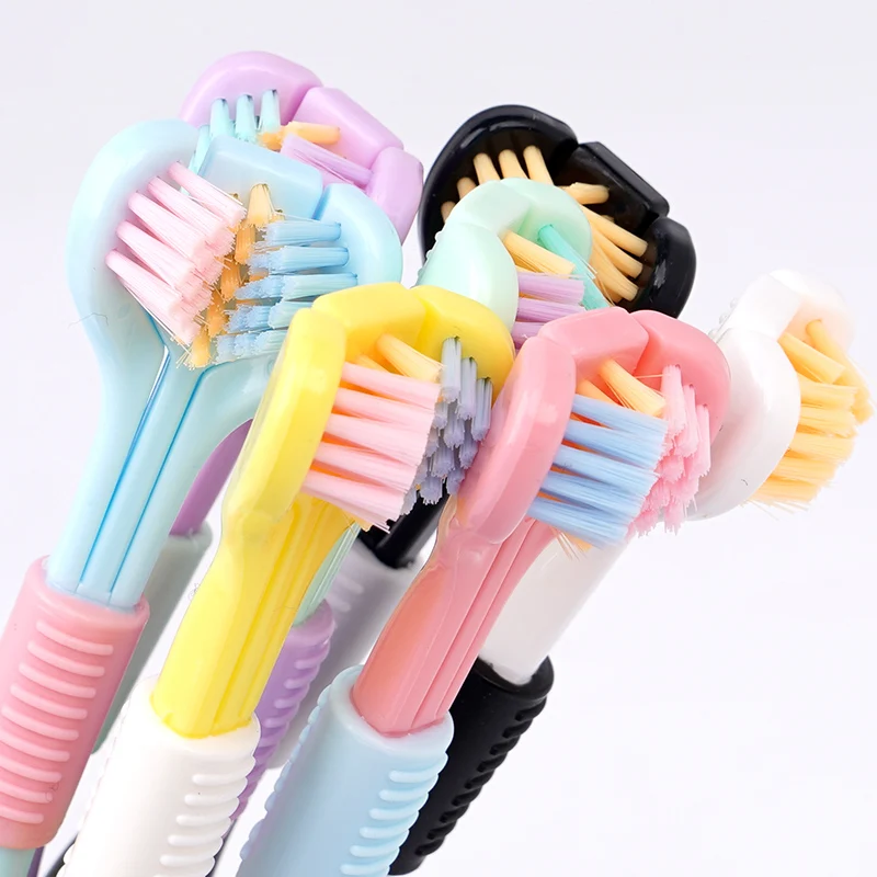 Three Sided Soft Hair Tooth Toothbrush Clean Each Tooth Great Angle Soft Bristles V Shaped Deep Cleaning Ultra Fine Soft Bristle