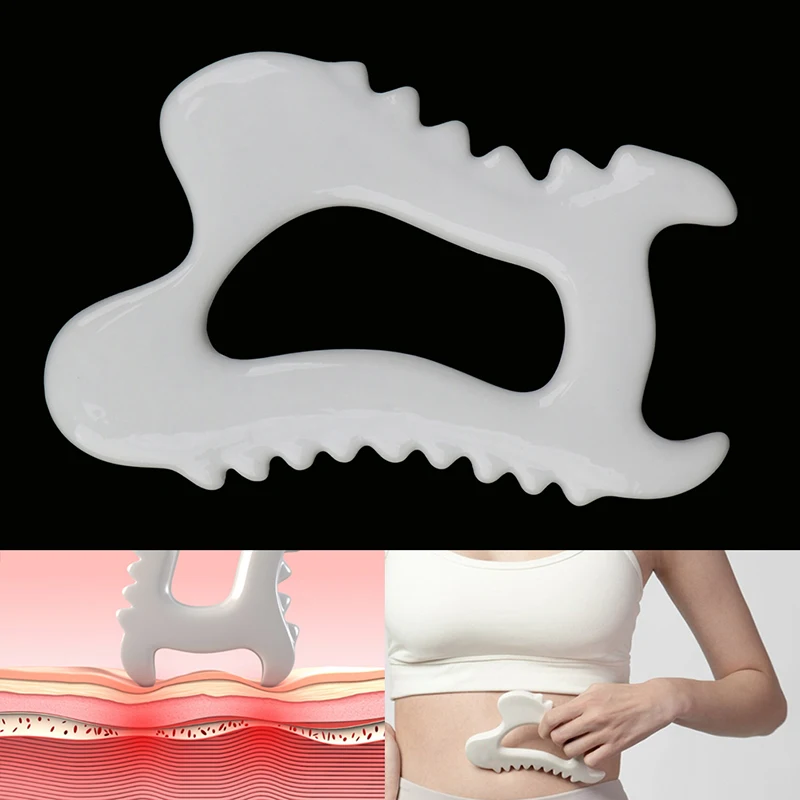 Hot Sale Facial Gua Sha Massage Board Ceramics Reduce Fat Static Free Portable Full Body Scraping Plate for Women Adults