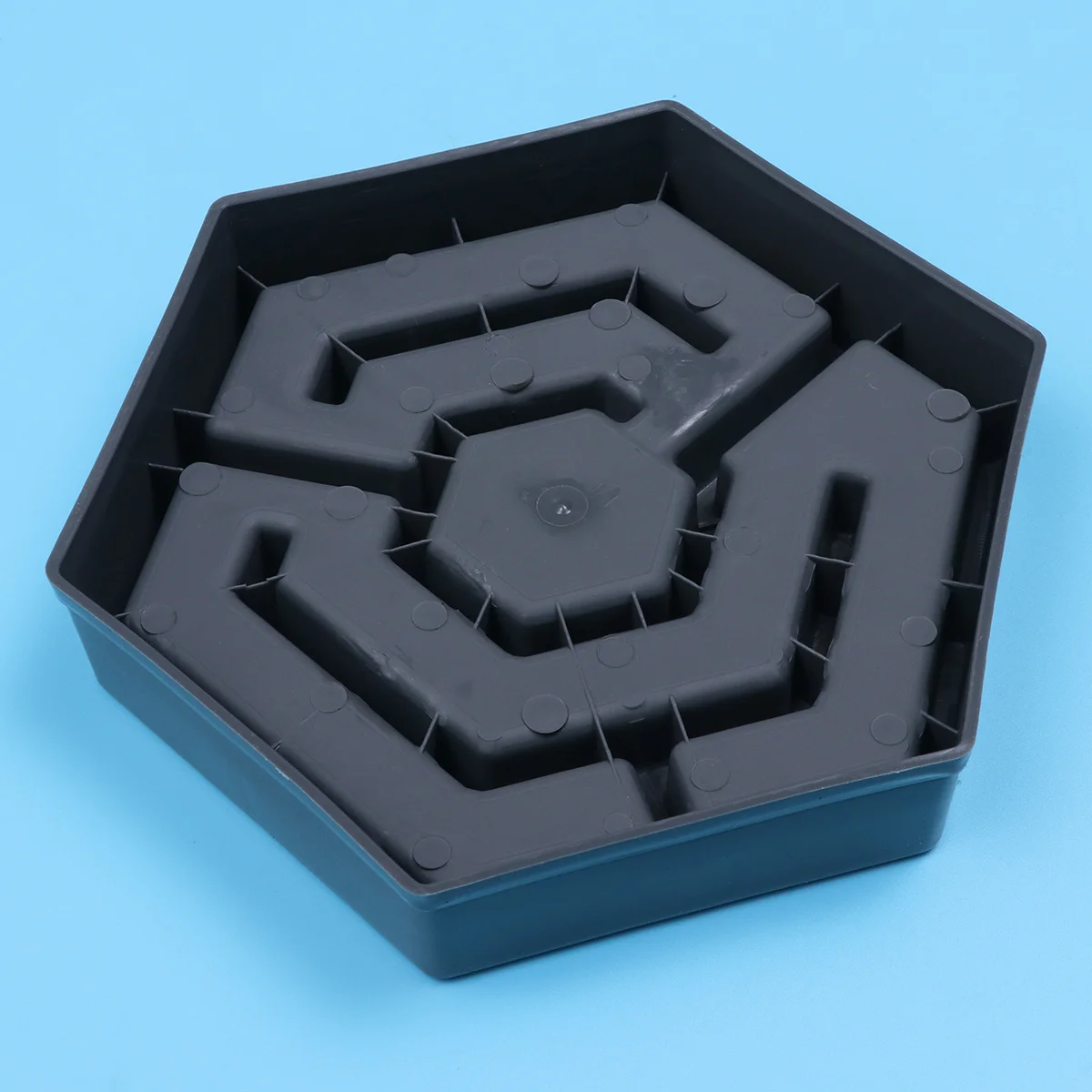 

Slow Eating Pet Bowl Resin Material Creative Petal Shape Grey Color Anti Skid Pads Safe for Small Cats Dogs Pet Bowl