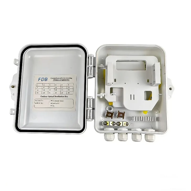 Factory Price ABS Material FTTH FDB 12-core Fiber Optic Distribution Box FTTH Fiber Splice Box Fiber Optic Distribution Box