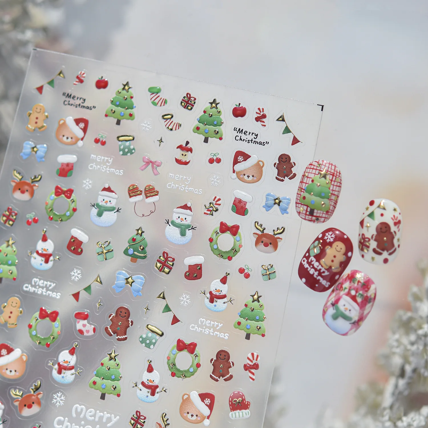 Urocze świąteczne naklejki na – Nail Art Xmas Tree recenzja i cena