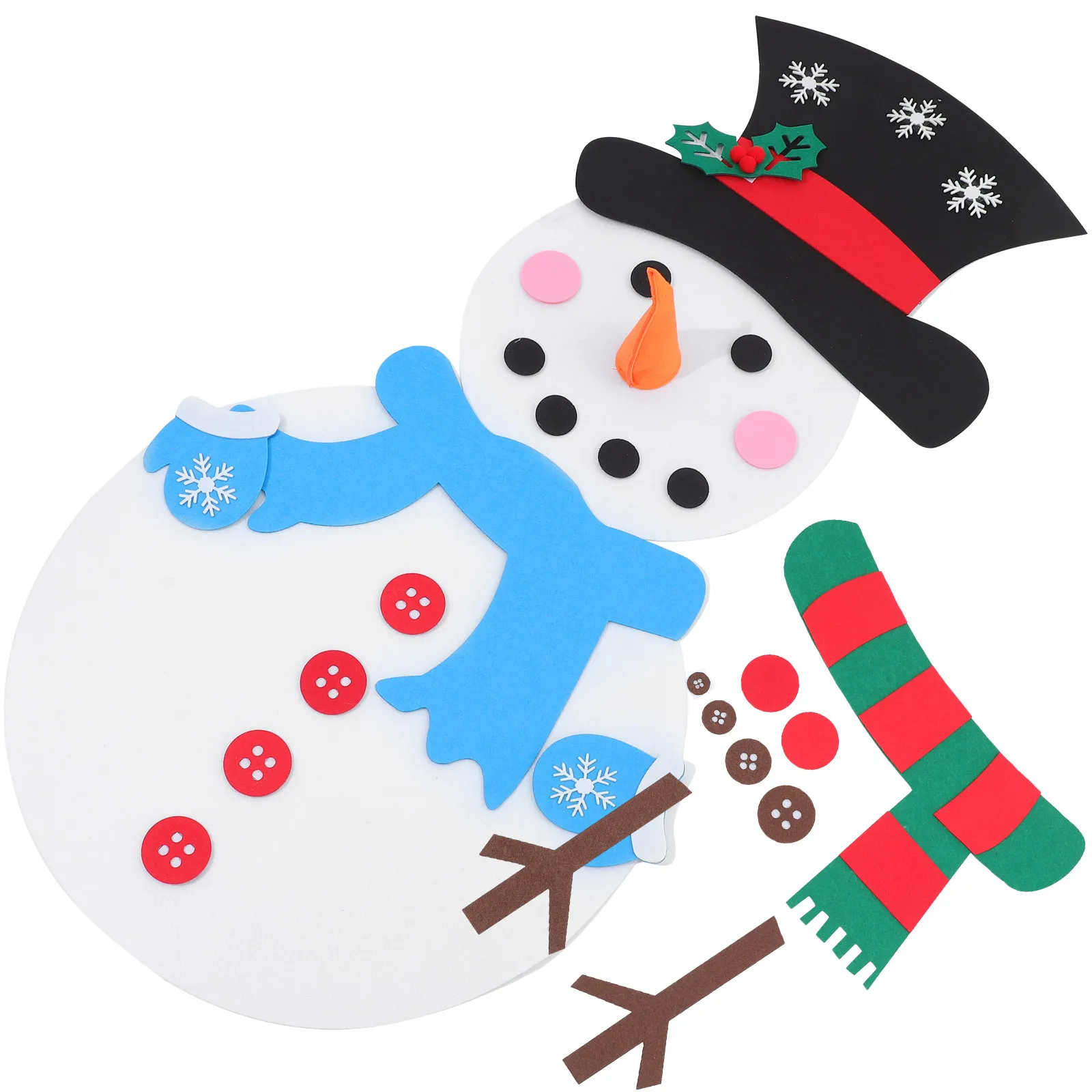 Christmas Snowman DIY Felt Decoration Mini naments Hanging Xmas Toddler Decorations Craft Kit Kids Activity Family Holiday