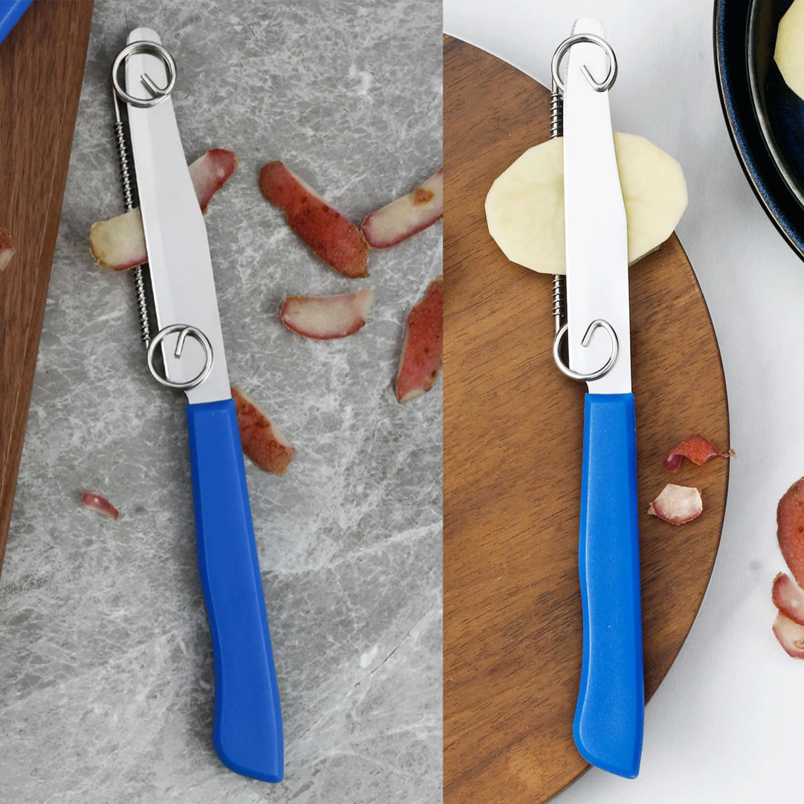 Swallow Tail Fruit Vegetable Carving Knife Triangle Blade Spring Stainless Steel Kitchen Tools for DIY Fruit Platter 22cm
