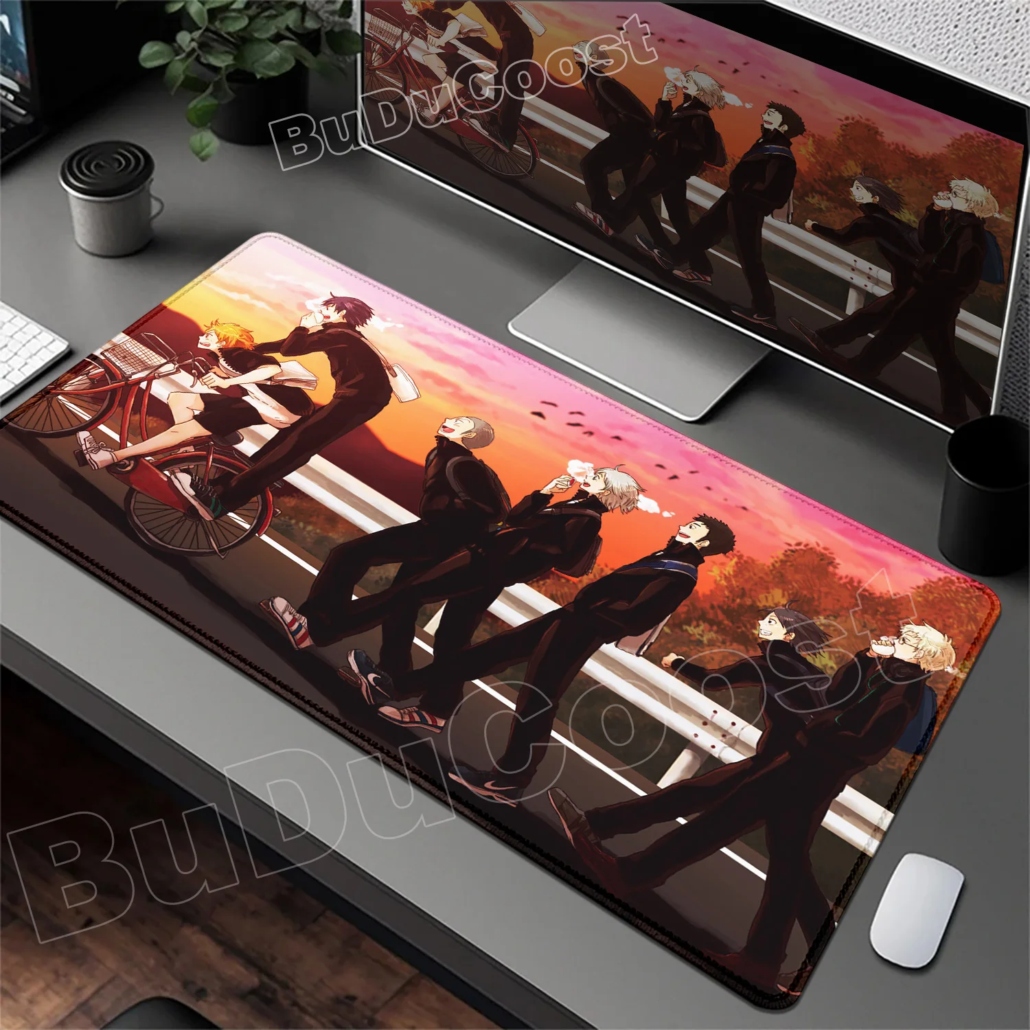 

New Cool Wallpaper Large Mousepad Anime Haikyuu Manga 900x400mm Keyboard Office Rubber Game Non-Slip Mouse Pad XXL Laptop Carpet