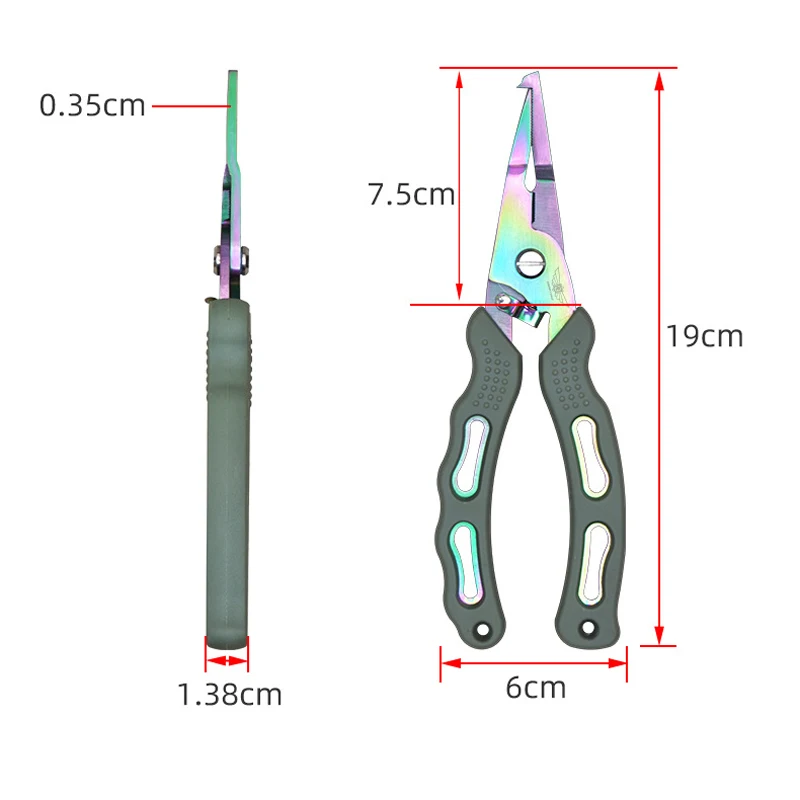 Imagem -04 - Multi-function Peixe Boca Grampo Alicate de Pesca Equipamento de Pesca Levantamento Controle de Gancho Linha de Corte Especial