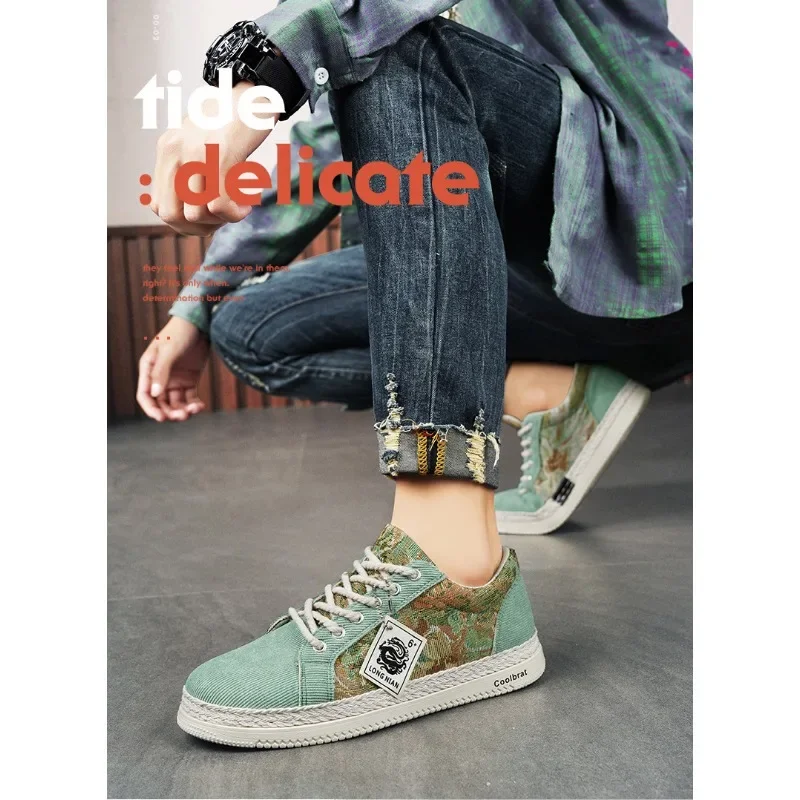 Breathable Mens Casual Shoes Outdoor Mens Canvas Shoes Trendy Male Vulcanized Shoes 2024 New Comfortable Zapatillas De Hombre