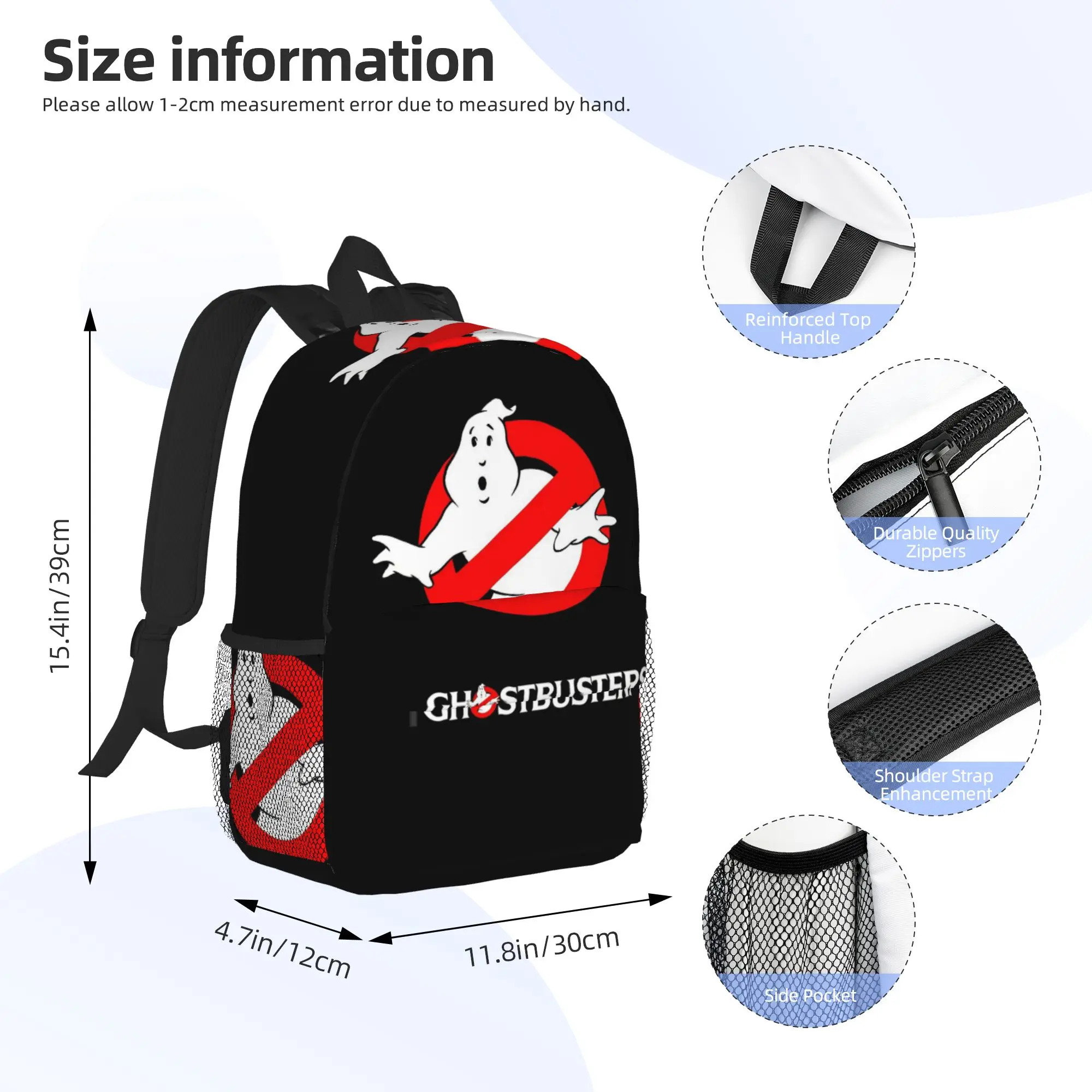 The GhostBusters logo pattern  Backpack Hot Sale Daypack Large Capacity Boys Girls BookBag Shoulder Bag for Men Women School Bag