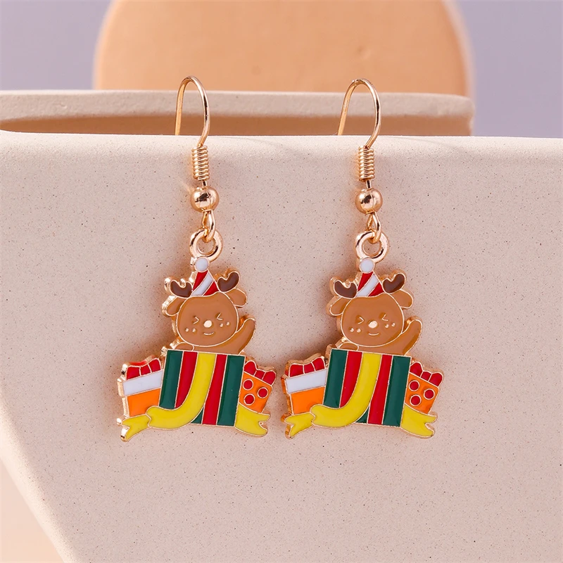 Modische Weihnachts-Ohrringe für Damen, Weihnachtsbaum-Hängeohrringe, Mädchen-Neujahrsfest-Schmuck, Geschenke – Detail 10