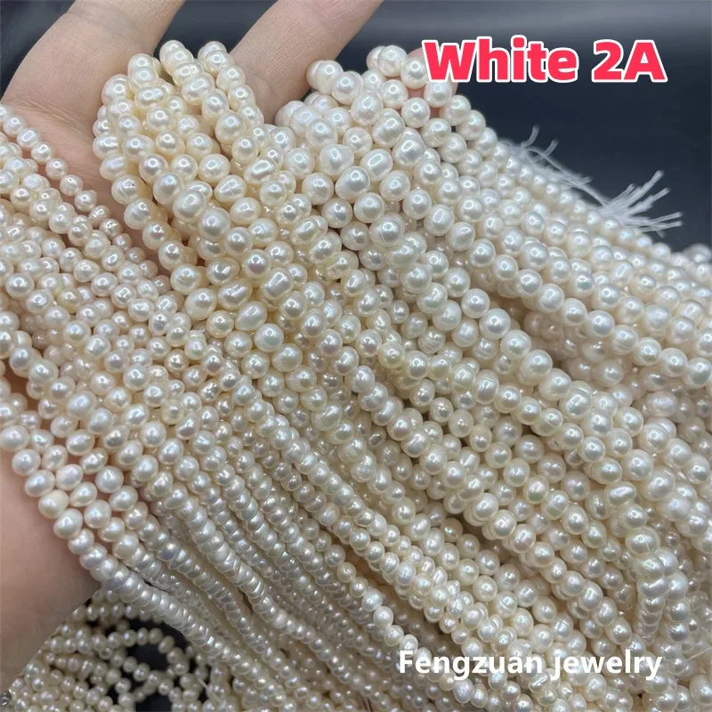 A AA AAA Natural Freshwater Pearl White Pink Purple 2-12mm Pearls Strand for Jewelry Making DIY  Factory Wholesale Price 37-38cm