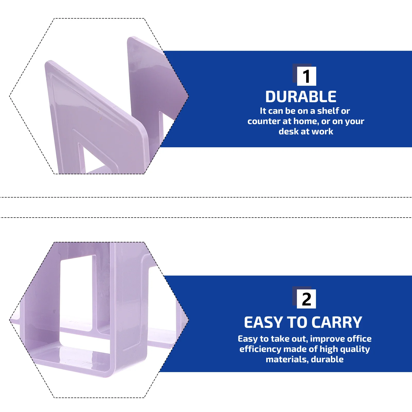 Bookends Rak Organizer Meja Rak Organizer Tempat Bening Braket Dudukan Baca