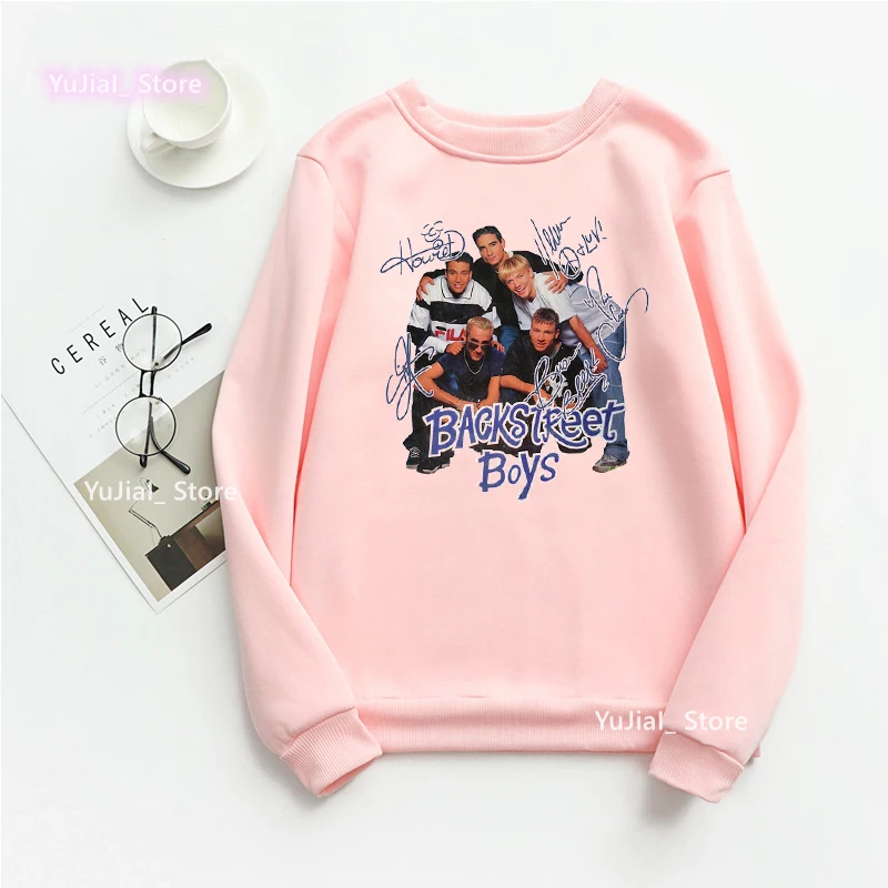 Fashion Sweatshirt Women Backstreet Boys World Graphic Print Hoodies Girls Funny Jumper Femme Winter/Autumn/Spring Coat