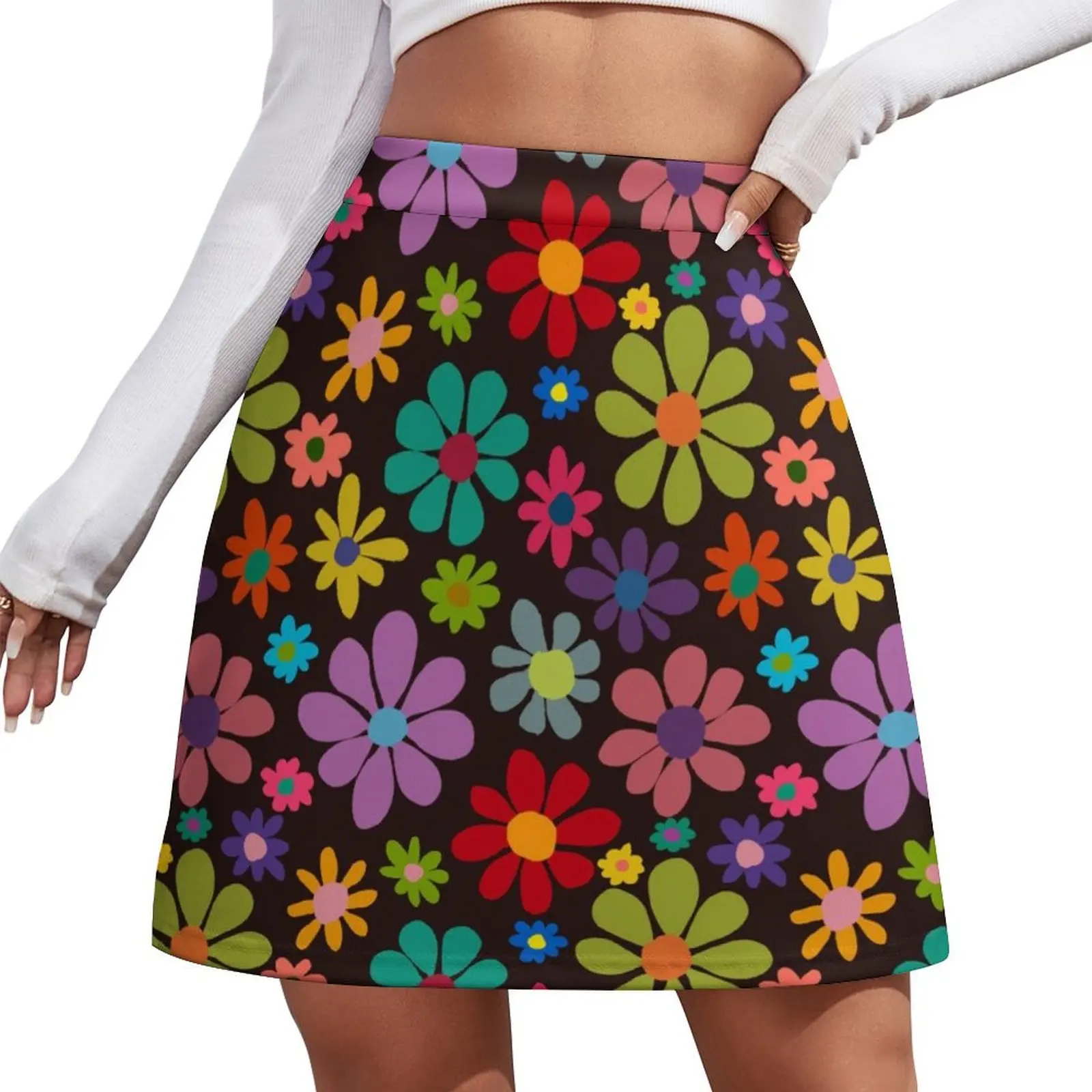 

Мини-юбка с маленькими цветами, скромные юбки для женщин, элегантные женские летние платья 2024