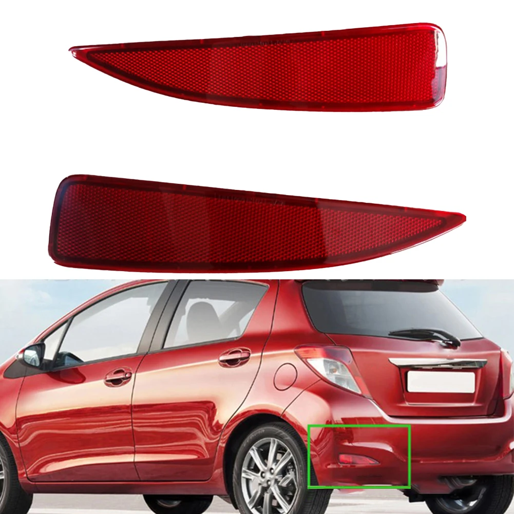 

Rear Bumper Reflector Marker Fit For Yaris 2012 2013 2014 Left & Right Car Rear Bumper Reflector Light Len Cover