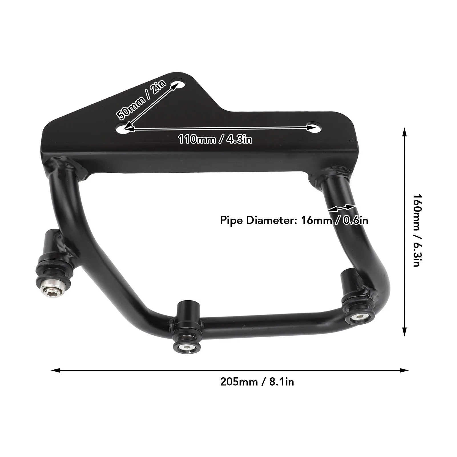 Supporto per borsa laterale per moto, staffa per supporti per borsa laterale per moto, tubo in ferro saldato da 16 mm, per Yamaha XSR 900 2022-2023