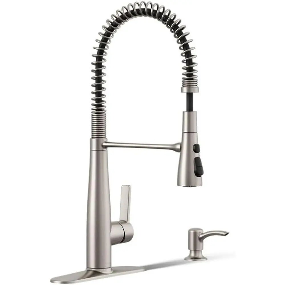 

K-R22745-SD-VS Semi-Proional Kitchen Sink aucets with Soap Dispenser, Commercial Kitchen aucets with Pull Down Sprayer, Vibrant