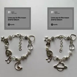Saturn Moon charm bracelet women Handmade Taylor Swift