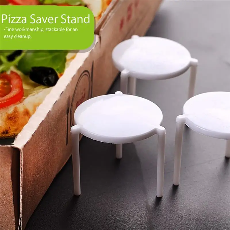 100pcs Pizza Saver Stand White Plastic Tripod Stack for Restaurant Container Takeout Support Takeaway Accessories Baking Tools