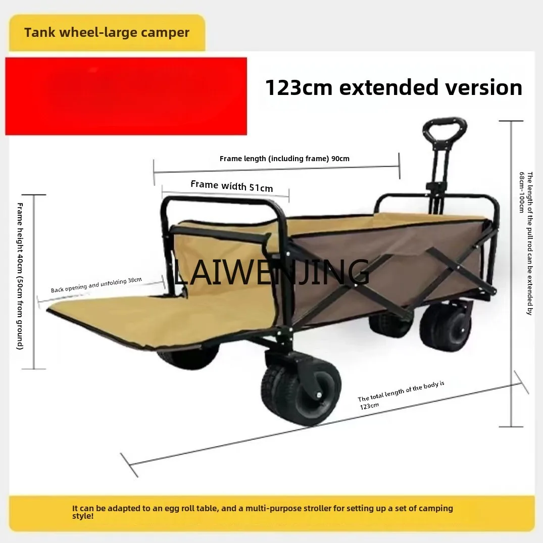 LYN outdoor shopping cart fishing camp camping picnic trolley folding stall trolley