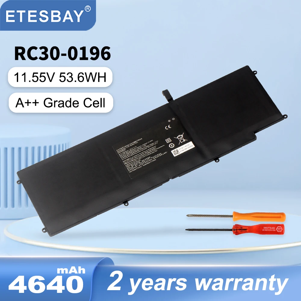 

ETESBAY RC30-0196 4640mAh Laptop Battery For Razer Blade Stealth 2016 v2 i7-7500U I7-8550u RZ09-0239 RZ09-0168 RZ09-01962E12