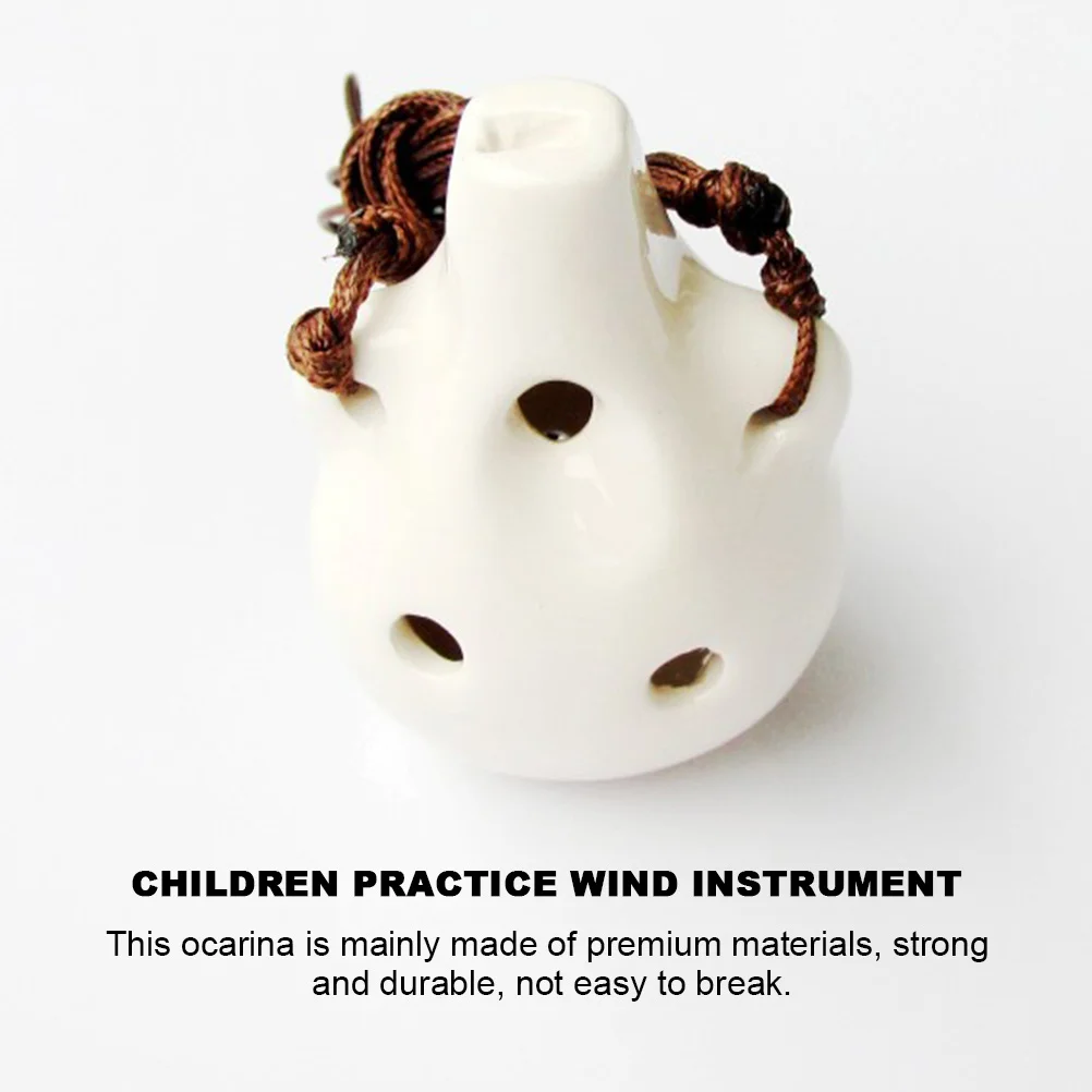 

Ceramic Flower 6-Hole Ocarina Beginner Practice Wind Instrument Easy to Play Musical Instrument for Children Beginner Ocarina