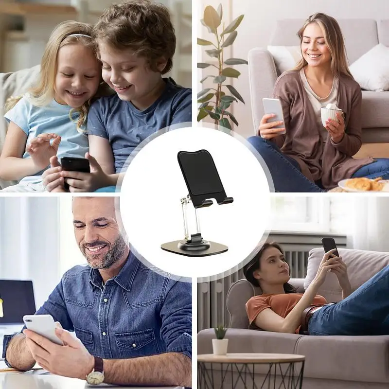 Soporte para teléfono móvil giratorio de 360 grados soporte para teléfono multifuncional soporte para teléfono móvil plegable portátil con altura ajustable