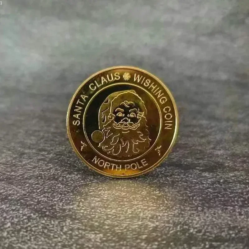 Thoughtful Christmas Eve Present Merry Christmas Wishing Coin Metal Commemorative Coins Products Pretty Children Christmas Gifts