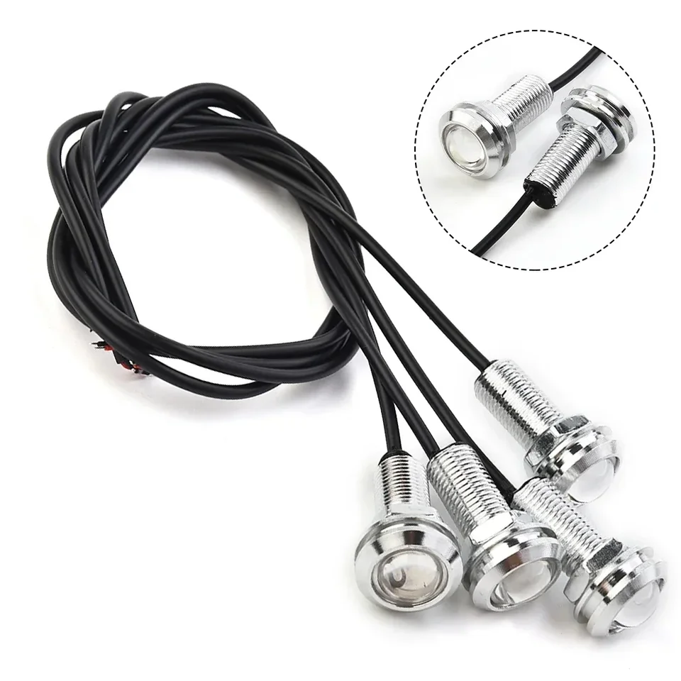 4PCS Feux De Navigation LED Bleus 12V 3 Pouces - Lampes Marines Imperméables IP67 En Acier Inox Pour Bateau, Camion, Bus, Remorque